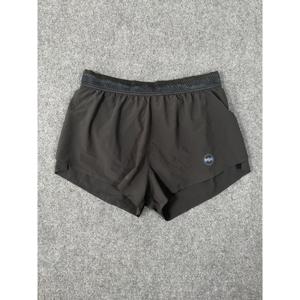Janji AFO Middle Running Shorts Women's Small Black 2" Lined Reflective